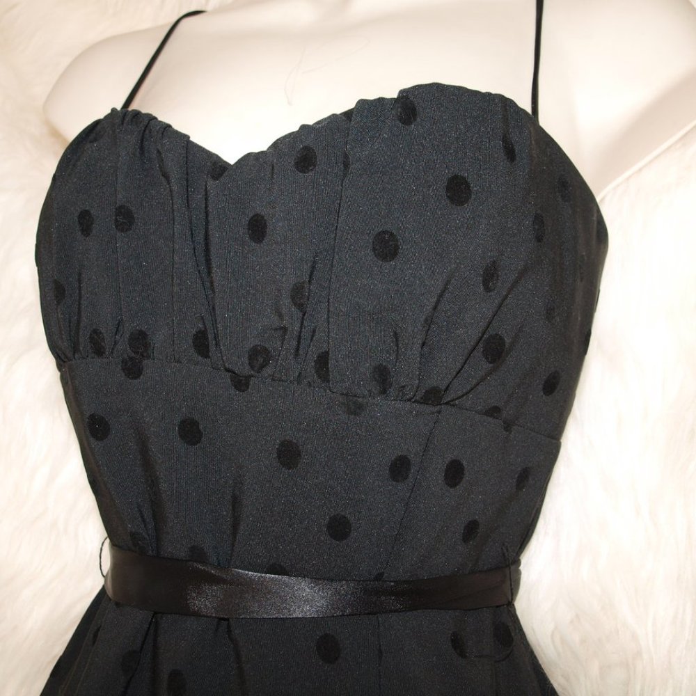 Black DRESS With Polka Dots SIZE 11-12 BY B.SMART GENTLY USED